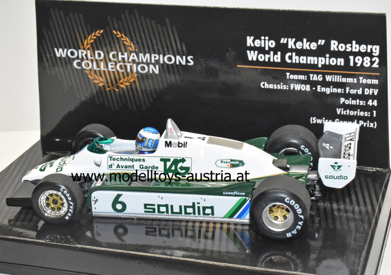Williams FW08 Ford 1982 WELTMEISTER Keke ROSBERG 1:43 Williams FW08 Ford 1982 WELTMEISTER Keke ROSBERG 1:43